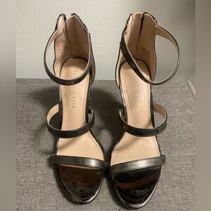 Never been worn, chrome Kelly and Katie heels, 7M
